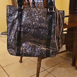 Patricia Nash Metallic Floral Tote